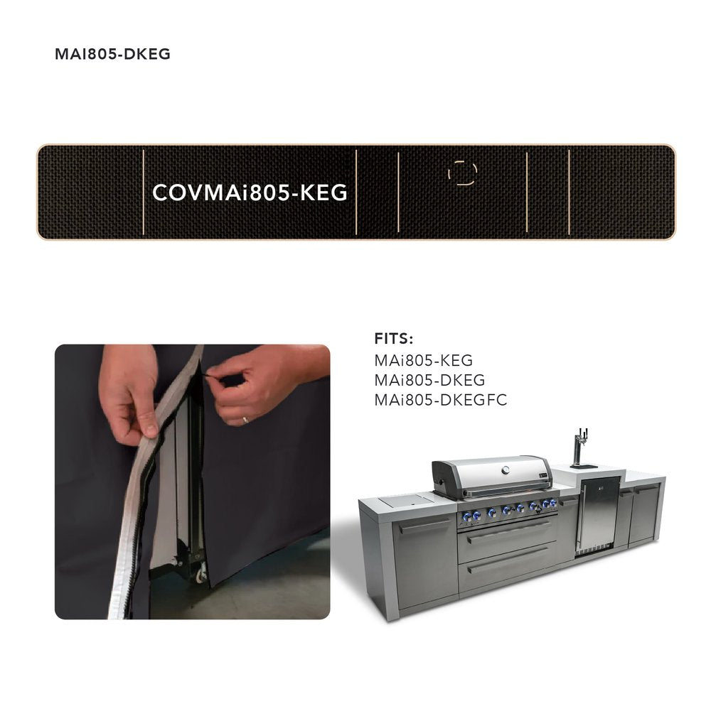 Mont Alpi Cover for 805 Island with a Kegerator - COVMAi805-KEG - MyBBQDirect
