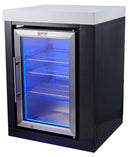 Mont Alpi Single Fridge Module in Black Stainless Steel 