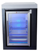 Mont Alpi Single Fridge Module in Black Stainless Steel 