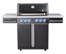 Mont Alpi Supreme 4 Burner Cart Grill in Black Stainless Steel
