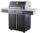 Mont Alpi Supreme 4 Burner Cart Grill in Black Stainless Steel