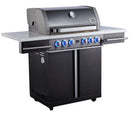 Mont Alpi Supreme 4 Burner Cart Grill in Black Stainless Steel