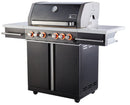 Mont Alpi Supreme 4 Burner Cart Grill in Black Stainless Steel
