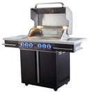 Mont Alpi Supreme 4 Burner Cart Grill in Black Stainless Steel