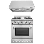 Products NXR 30" Propane Gas Range and RH3001 Under Cabinet Hood Bundle in Stainless Steel