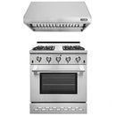 Products NXR 30" Propane Gas Range and RH3001 Under Cabinet Hood Bundle in Stainless Steel