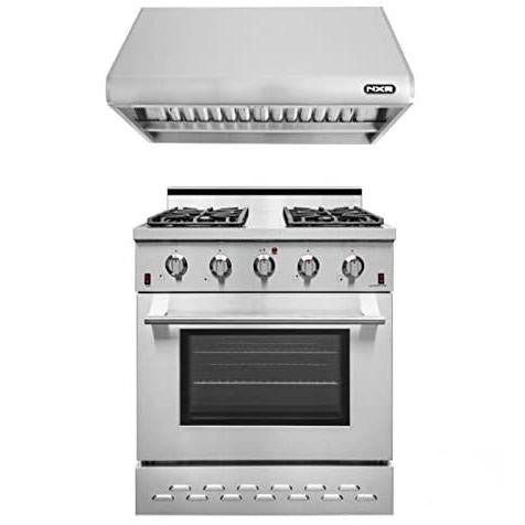Products NXR 30" Propane Gas Range and RH3001 Under Cabinet Hood Bundle in Stainless Steel