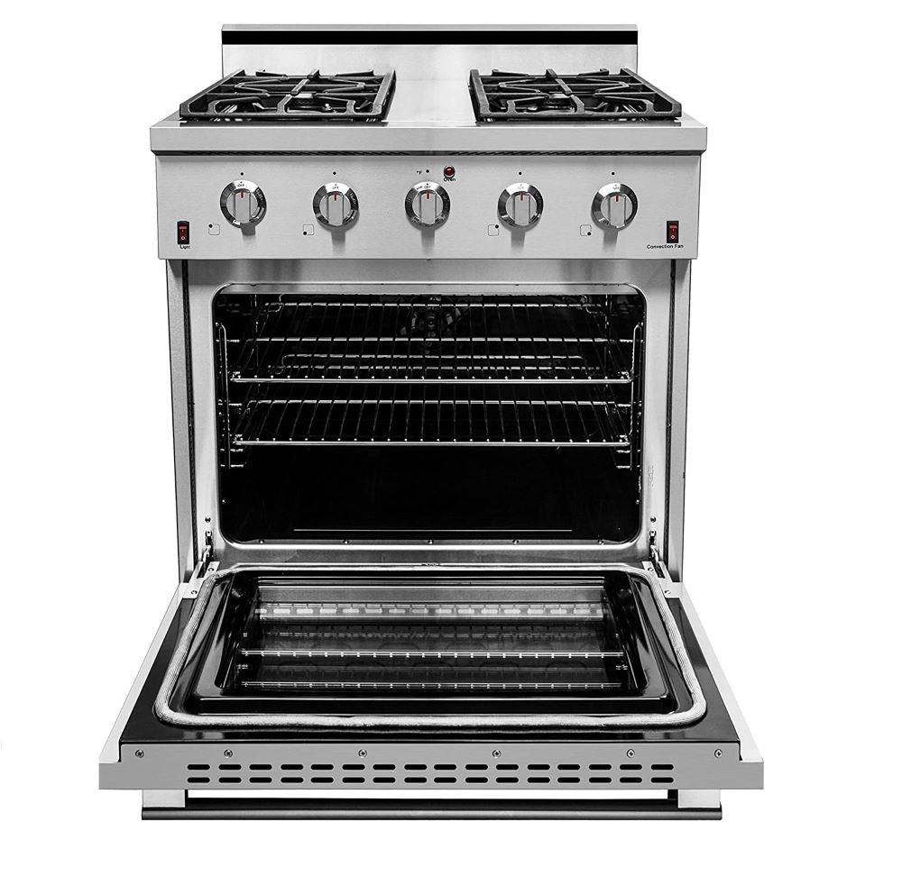 Products NXR 30" Propane Gas Range and RH3001 Under Cabinet Hood Bundle in Stainless Steel