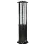RADtec 80" Ellipse Flame Propane Patio Heater - Black with Clear Glass