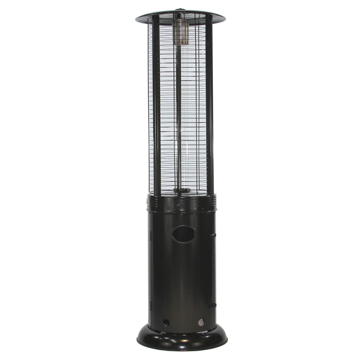RADtec 80" Ellipse Flame Propane Patio Heater - Black with Clear Glass