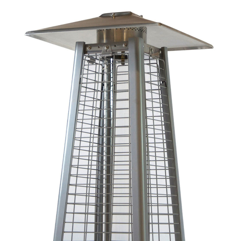 RADtec 89" Tower Flame Propane Patio Heater - Black & Grey Wicker