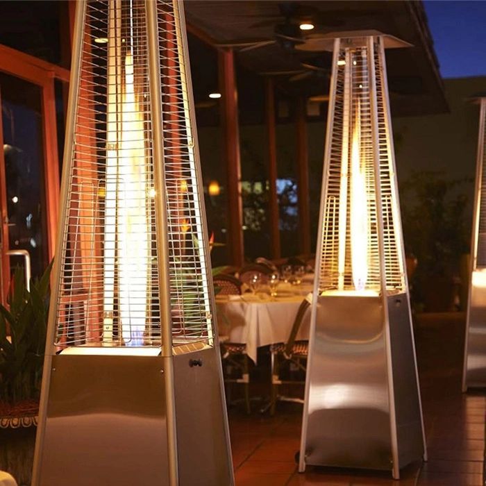 RADtec 89" Tower Flame Propane Patio Heater - Stainless Steel