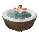 Aleko 4 Person Round Inflatable Hot Tub Spa with Cover - primeply