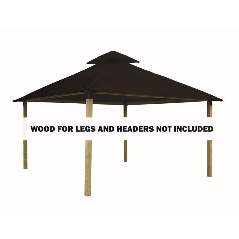 Riverstone Acacia Gazebo Roof Framing And Mounting Kit With Outdura Canopy