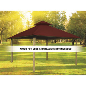 Riverstone Acacia Gazebo Roof Framing And Mounting Kit With Outdura Canopy