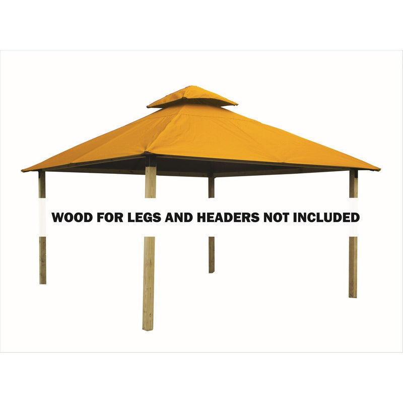 Riverstone Acacia Gazebo Roof Framing And Mounting Kit With Outdura Canopy