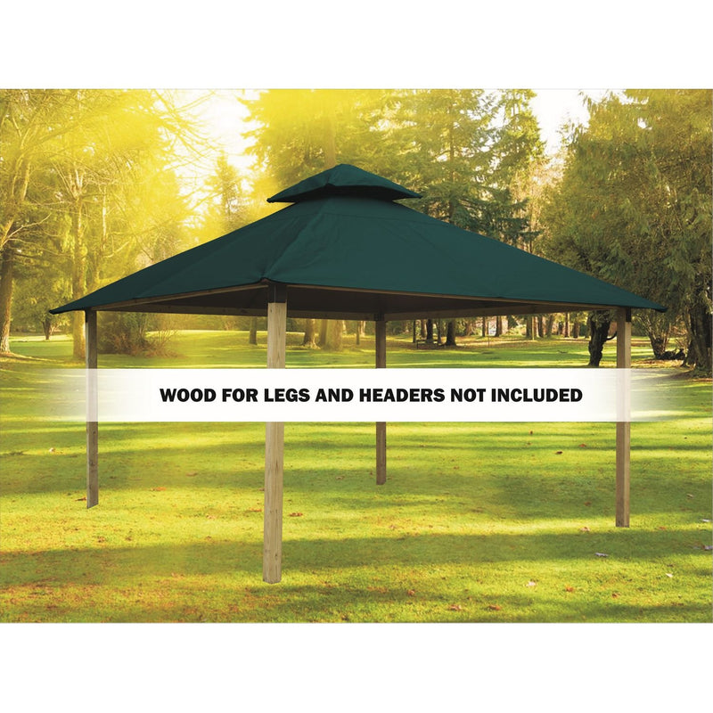 Riverstone Acacia Gazebo Roof Framing And Mounting Kit With Outdura Canopy