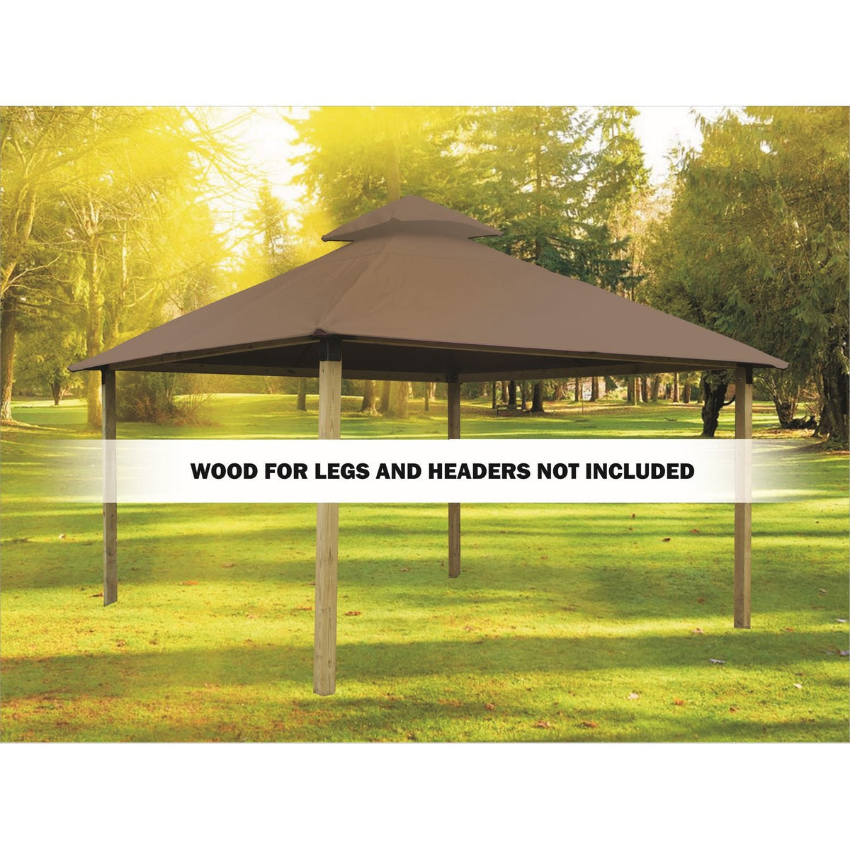 Riverstone Acacia Gazebo Roof Framing And Mounting Kit With Outdura Canopy