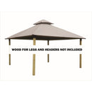 Riverstone Acacia Gazebo Roof Framing And Mounting Kit With Outdura Canopy