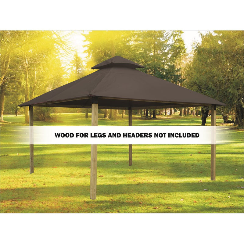 Riverstone Acacia Gazebo Roof Framing And Mounting Kit With Outdura Canopy