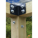 Riverstone Acacia Gazebo Roof Framing and Mounting Kit with Outdura Canopy - Caribbean Blue