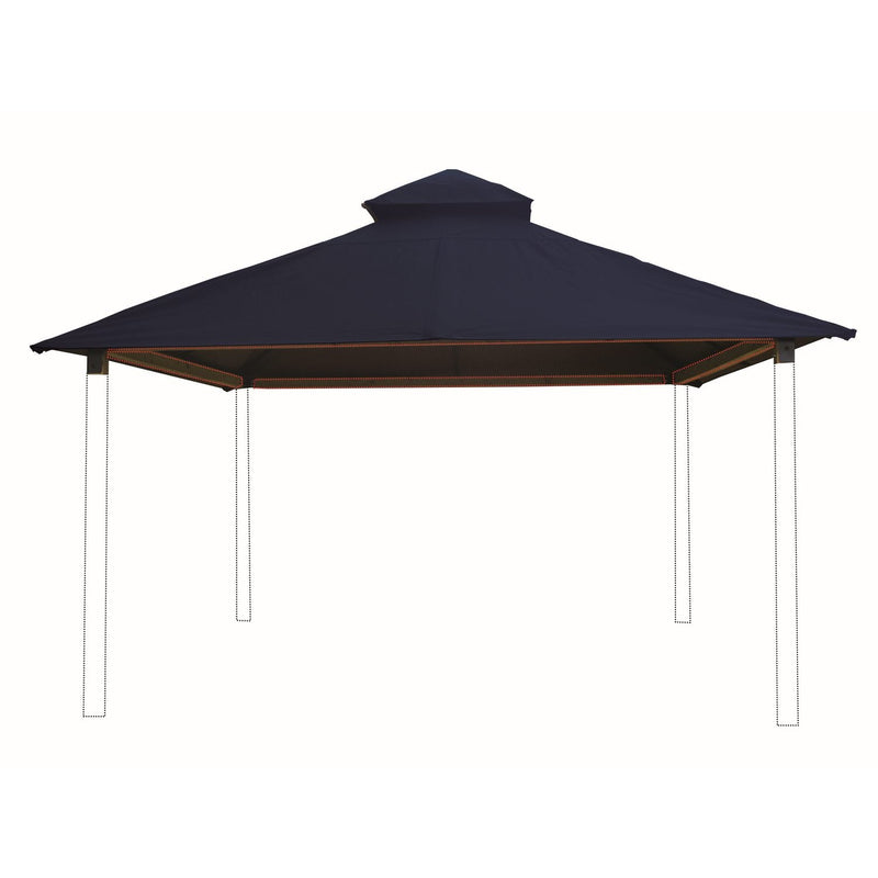 Riverstone Acacia Gazebo Roof Framing and Mounting Kit with Outdura Canopy - Catalina Blue