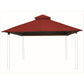 Riverstone Acacia Gazebo Roof Framing and Mounting Kit with Outdura Canopy - China Red