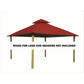 Riverstone Acacia Gazebo Roof Framing and Mounting Kit with Outdura Canopy - China Red