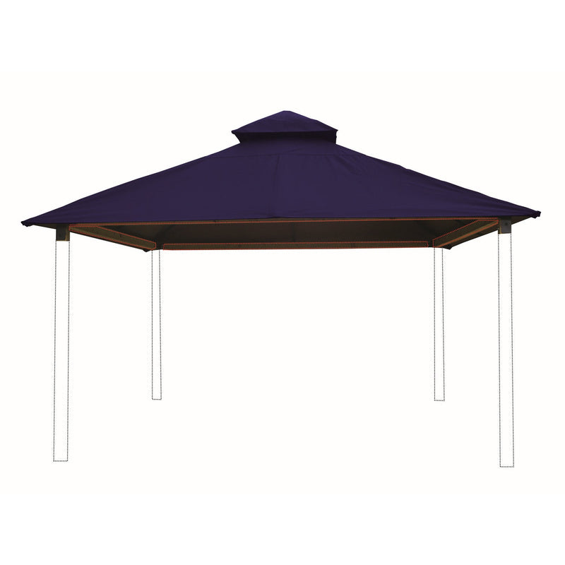 Riverstone Acacia Gazebo Roof Framing and Mounting Kit with Outdura Canopy - Classic Royal