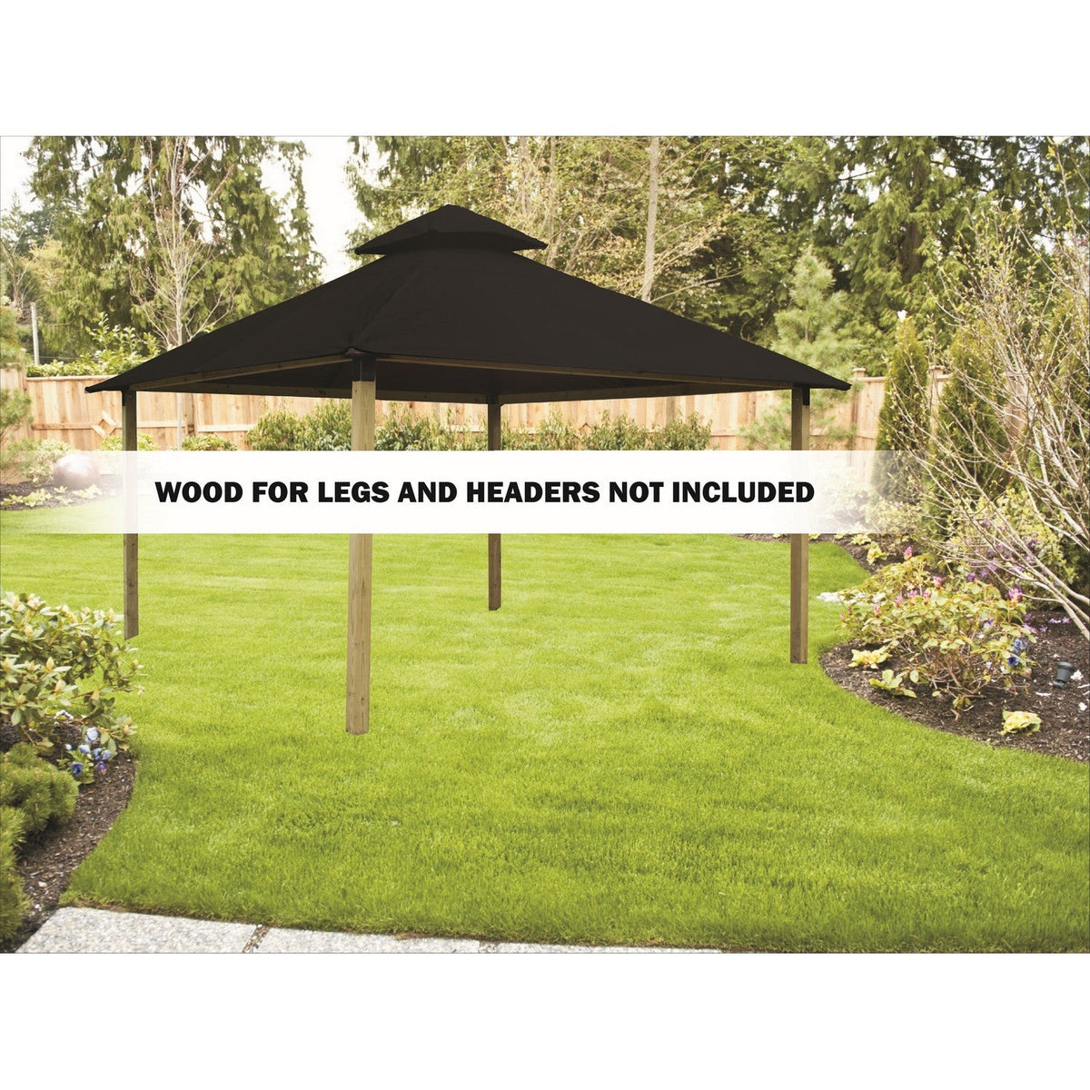Riverstone Acacia Gazebo Roof Framing And Mounting Kit With Sundura Canopy