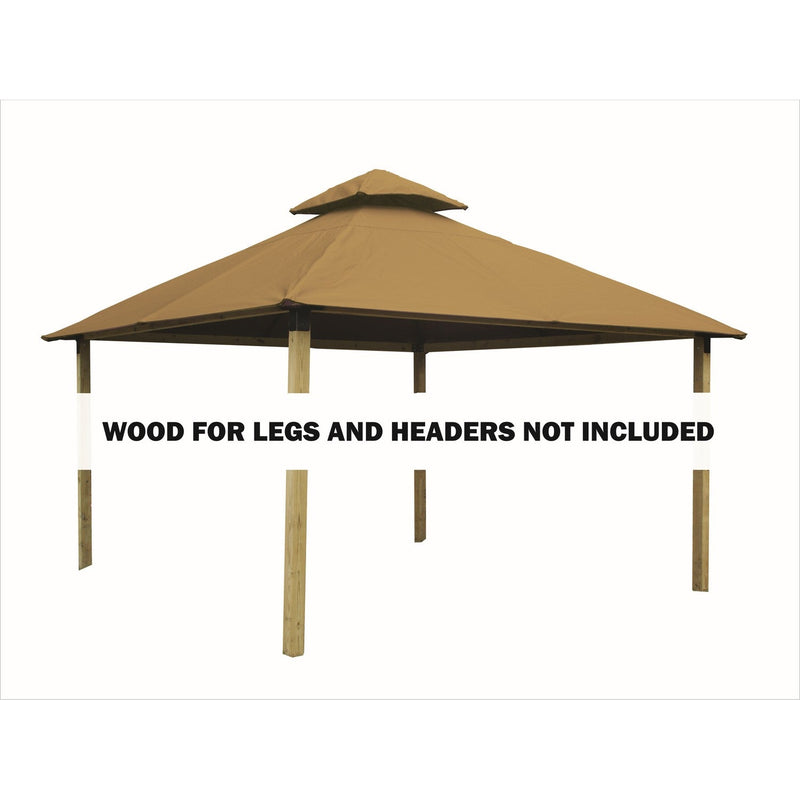 Products Riverstone Acacia Gazebo Roof Framing And Mounting Kit With Sundura Canopy