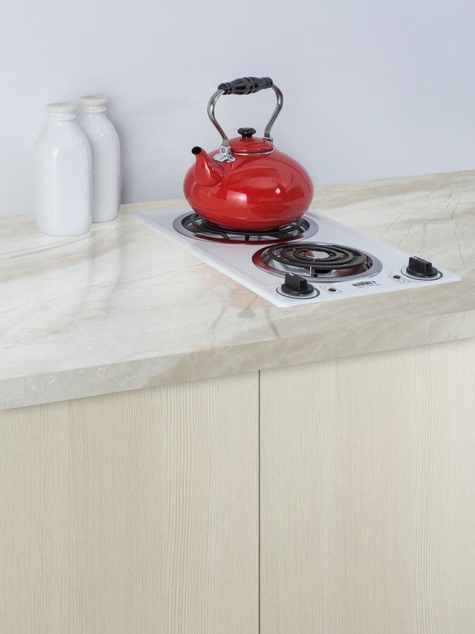 Summit 12" Wide 115V 2-Burner Coil Cooktop - CCE211WH - MyBBQDirect