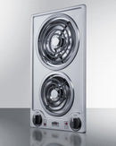 Summit 12" Wide 115V 2-Burner Coil Cooktop - CCE213SS