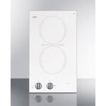 Summit 12" Wide 115V 2-Burner Radiant Cooktop - CR2110WH - MyBBQDirect