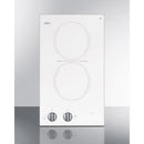 Summit 12" Wide 115V 2-Burner Radiant Cooktop - CR2110WH