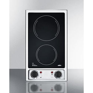 Summit 12" Wide 115V 2-Burner Radiant Cooktop - CR2B120 - MyBBQDirect