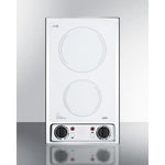 Summit 12" Wide 115V 2-Burner Radiant Cooktop - CR2B120WH - MyBBQDirect