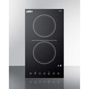 Summit 12" Wide 115V 2-Burner Radiant Cooktop - CR2B15T1B