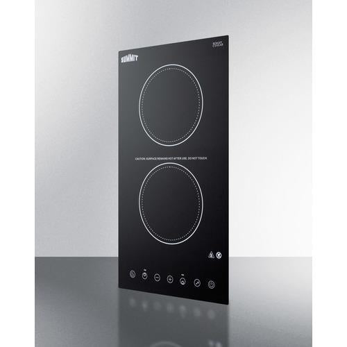 Summit 12" Wide 115V 2-Burner Radiant Cooktop - CR2B15T1B - MyBBQDirect