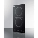 Summit 12" Wide 115V 2-Burner Radiant Cooktop - CR2B15T1B