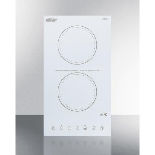 Summit 12" Wide 115V 2-Burner Radiant Cooktop - CR2B15T2W - MyBBQDirect