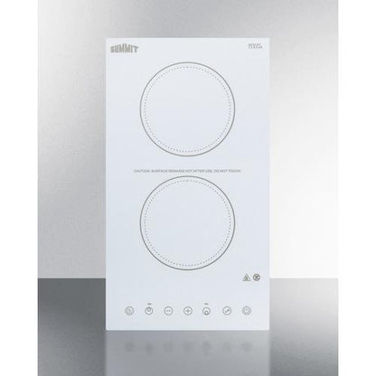 Summit 12" Wide 115V 2-Burner Radiant Cooktop - CR2B15T2W - MyBBQDirect
