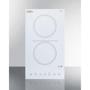 Summit 12" Wide 115V 2-Burner Radiant Cooktop - CR2B15T2W