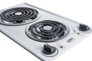 Summit 12" Wide 230V 2-Burner Coil Cooktop - CCE225WH