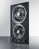 Summit 12" Wide 230V 2-Burner Coil Cooktop - CCE226BL