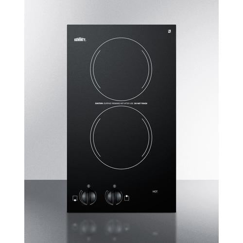 Summit 12" Wide 230V 2-Burner Radiant Cooktop - CR2220 - MyBBQDirect