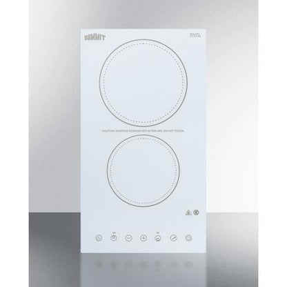 Summit 12" Wide 230V 2-Burner Radiant Cooktop - CR2B23T4W - MyBBQDirect
