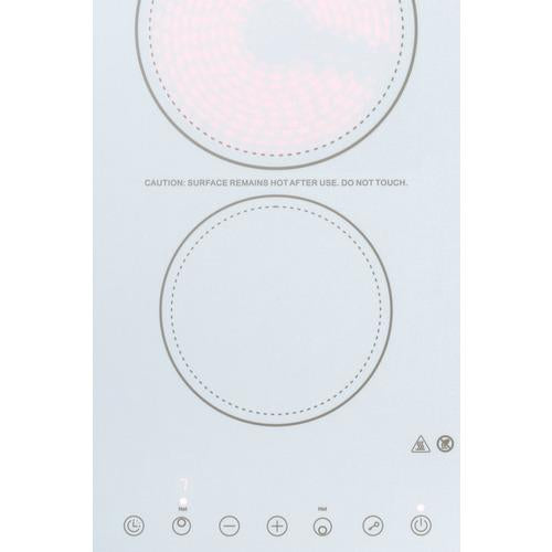 Summit 12" Wide 230V 2-Burner Radiant Cooktop - CR2B23T4W - MyBBQDirect