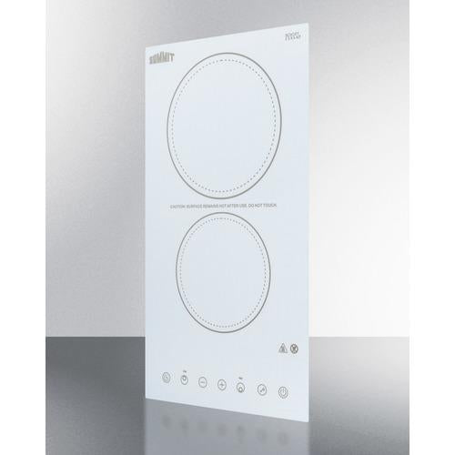 Summit 12" Wide 230V 2-Burner Radiant Cooktop - CR2B23T4W - MyBBQDirect