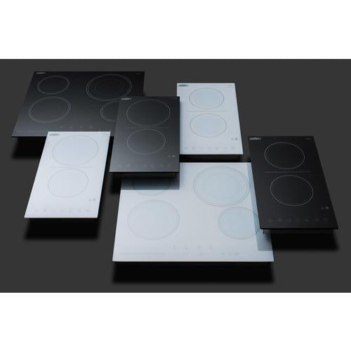 Summit 12" Wide 230V 2-Burner Radiant Cooktop - CR2B23T4W - MyBBQDirect